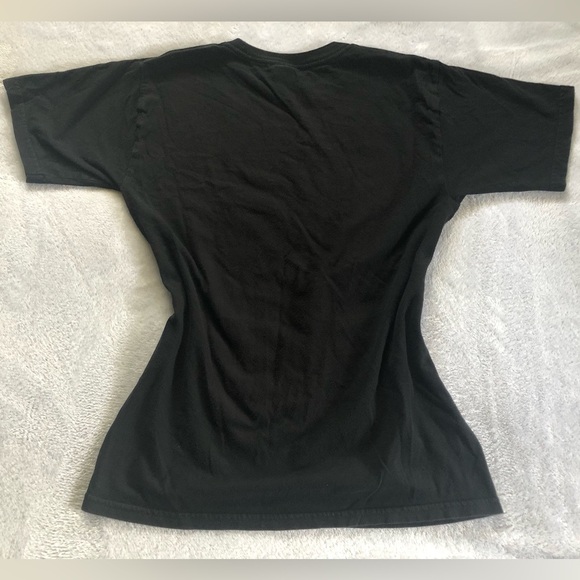 Obey Skull In Flower Graphic Design Women’s Fitted Tee Black And Purple Size S - Picture 3 of 6